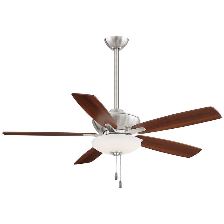 Image 2 52" Minka Aire Minute Brushed Nickel LED Ceiling Fan with Pull Chain