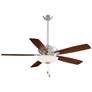 52" Minka Aire Minute Brushed Nickel LED Ceiling Fan with Pull Chain