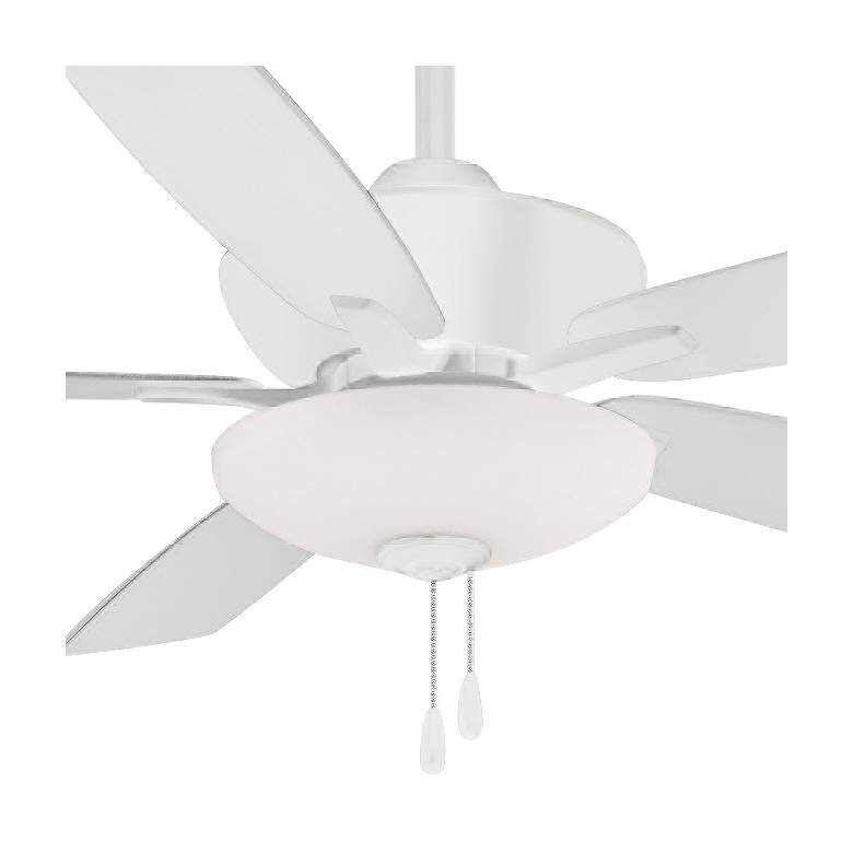 Image 3 52 inch Minka Aire Minute Flat White Indoor Pull Chain LED Ceiling Fan more views