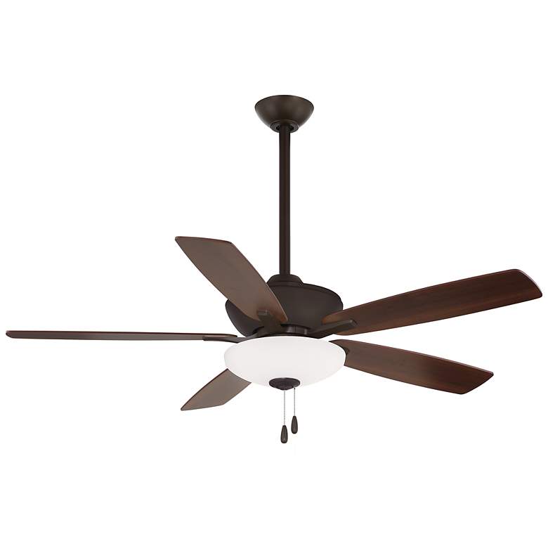 Image 1 52 inch Minka Aire Minute Oil-Rubbed Bronze LED Pull Chain Ceiling Fan