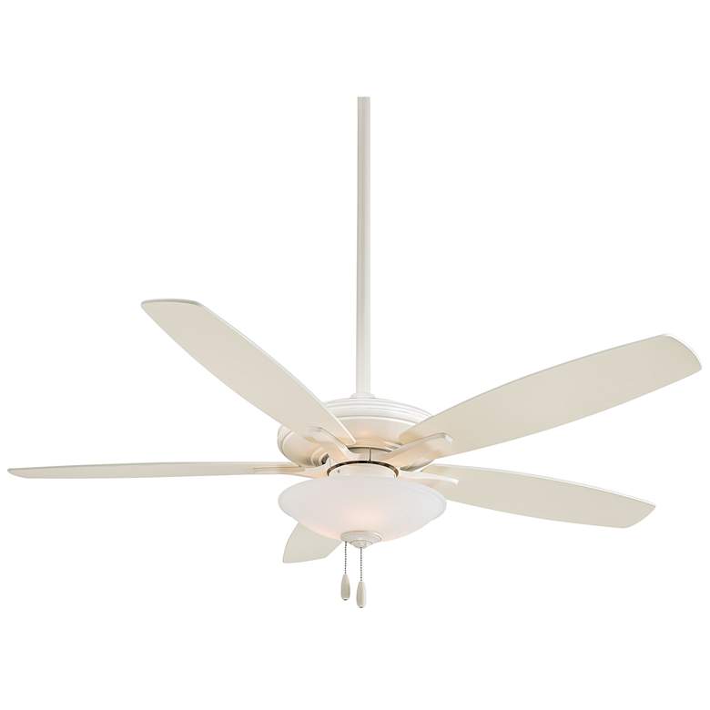 Image 2 52 inch Minka Aire Mojo Bone White LED Ceiling Fan with Pull Chain