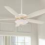 52" Minka Aire Mojo Bone White LED Ceiling Fan with Pull Chain