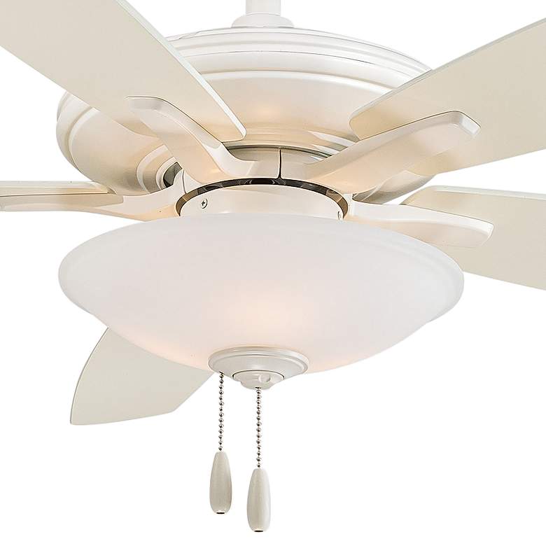 Image 3 52 inch Minka Aire Mojo Bone White LED Ceiling Fan with Pull Chain more views