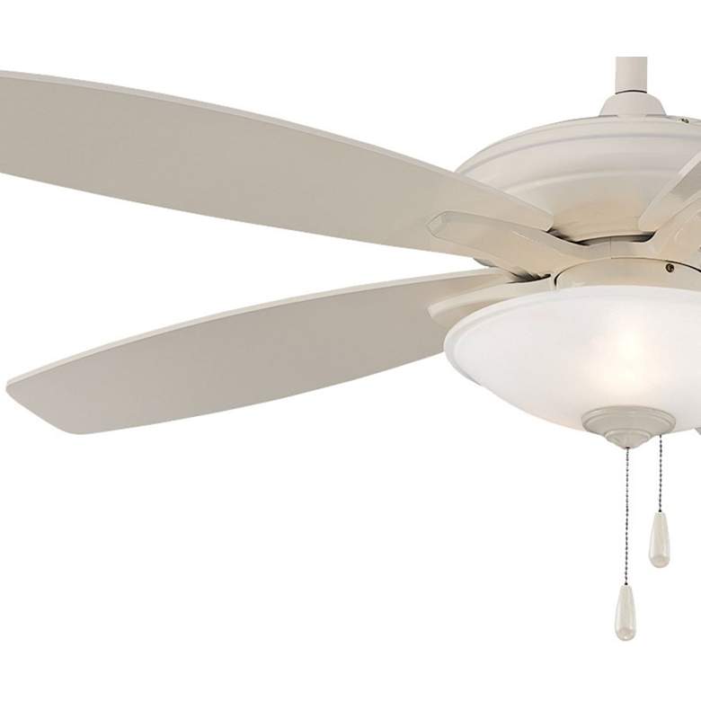 Image 5 52 inch Minka Aire Mojo Bone White LED Ceiling Fan with Pull Chain more views