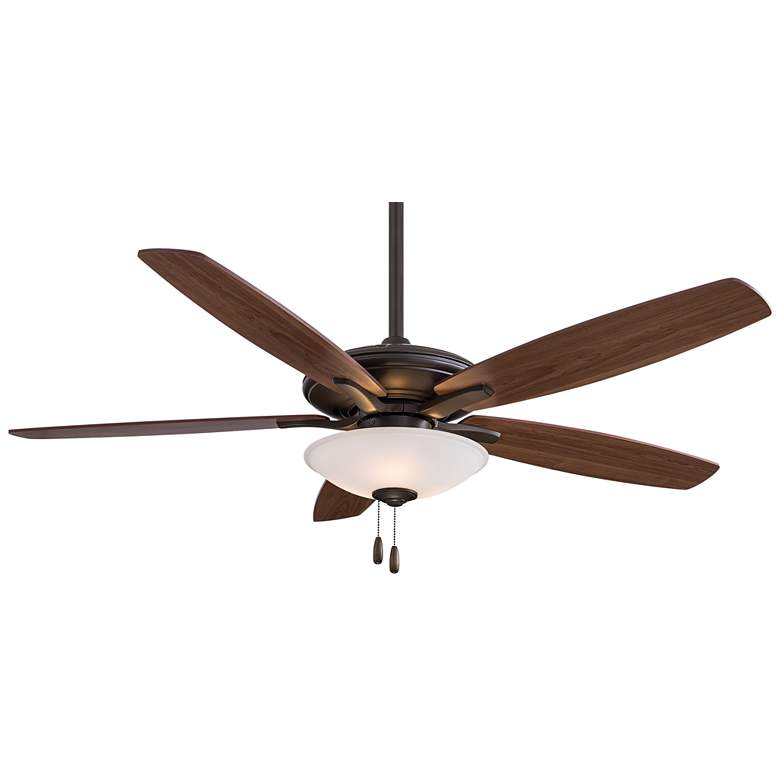 Image 2 52 inch Minka Aire Mojo Bronze Ceiling Fan with LED Light and Pull Chain