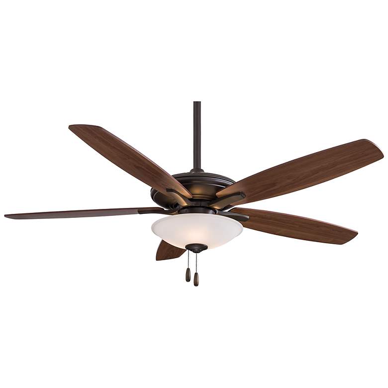 Image 2 52 inch Minka Aire Mojo Bronze Ceiling Fan with LED Light and Pull Chain