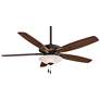 52" Minka Aire Mojo Bronze Ceiling Fan with LED Light and Pull Chain