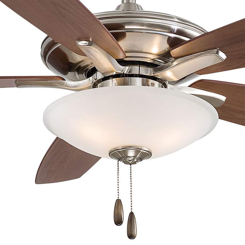 Image 3 52" Minka Aire Mojo Brushed Nickel LED Ceiling Fan with Pull Chain more views