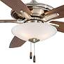 52" Minka Aire Mojo Brushed Nickel LED Ceiling Fan with Pull Chain