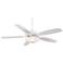 52" Minka Aire Mojo Frosted White Glass - White Ceiling Fan