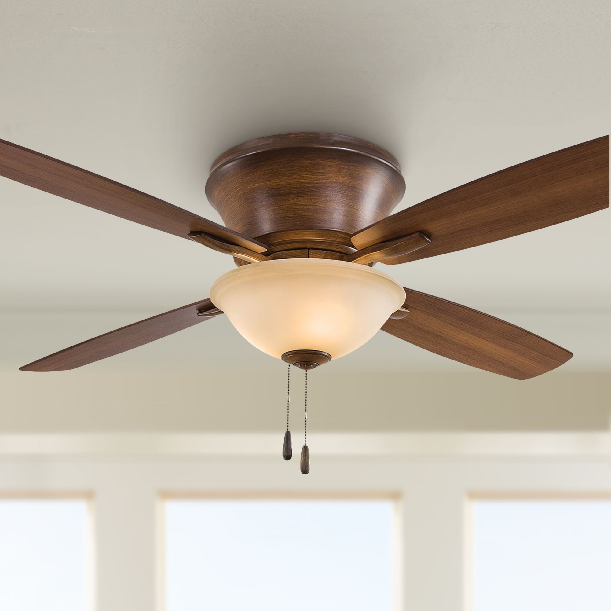 hugger ceiling fan with pull chain