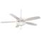 52" Minka Aire Mojo White LED Ceiling Fan with Pull Chain