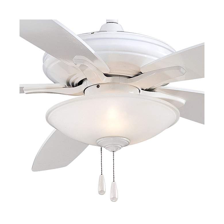 Image 3 52" Minka Aire Mojo White LED Ceiling Fan with Pull Chain more views