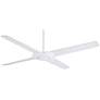 52" Minka Aire Pancake Flat White Modern Ceiling Fan with Remote