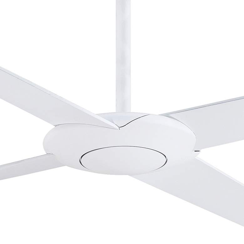 Image 3 52" Minka Aire Pancake Flat White Modern Ceiling Fan with Remote more views