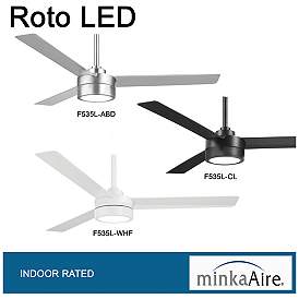 Image5 of 52" Minka Aire Roto Aluminum Indoor LED Ceiling Fan with Remote more views