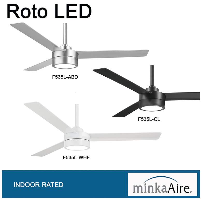 Image 5 52" Minka Aire Roto Aluminum Indoor LED Ceiling Fan with Remote more views
