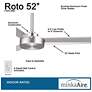 6_52" Minka Aire Roto Brushed Aluminum Ceiling Fan with Wall Control more views