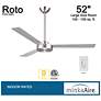 7_52" Minka Aire Roto Brushed Aluminum Ceiling Fan with Wall Control more views