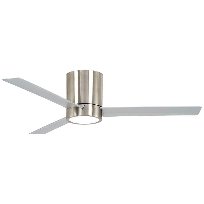 Image 2 52 inch Minka Aire Roto Brushed Nickel LED Hugger Ceiling Fan with Remote