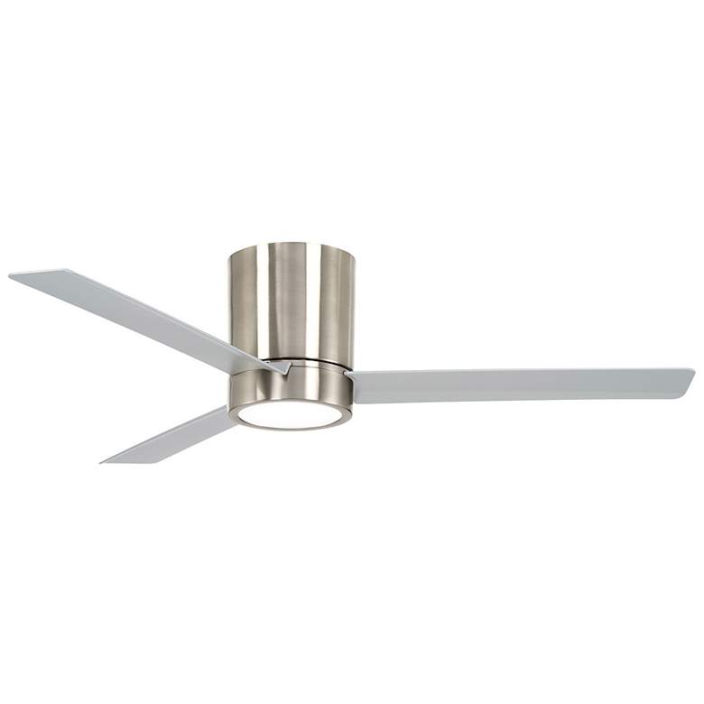 Image 2 52 inch Minka Aire Roto Brushed Nickel LED Hugger Ceiling Fan with Remote