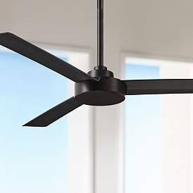 Image1 of 52" Minka Aire Roto Coal Black Ceiling Fan with Wall Control
