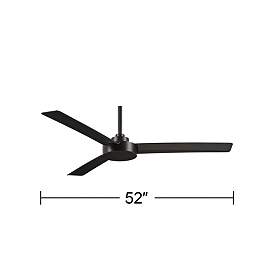 Image5 of 52" Minka Aire Roto Coal Black Ceiling Fan with Wall Control more views