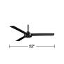 52" Minka Aire Roto Coal Black Ceiling Fan with Wall Control