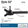6_52" Minka Aire Roto Coal Black Ceiling Fan with Wall Control more views