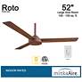 7_52" Minka Aire Roto Distressed Koa Ceiling Fan with Wall Control more views
