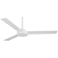 52&quot; Minka Aire Roto Flat White 3-Blade Ceiling Fan with Wall Control