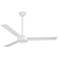52" Minka Aire Roto Flat White 3-Blade Ceiling Fan with Wall Control