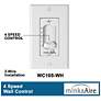 4_52" Minka Aire Roto Flat White 3-Blade Ceiling Fan with Wall Control more views