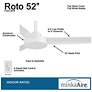5_52" Minka Aire Roto Flat White 3-Blade Ceiling Fan with Wall Control more views