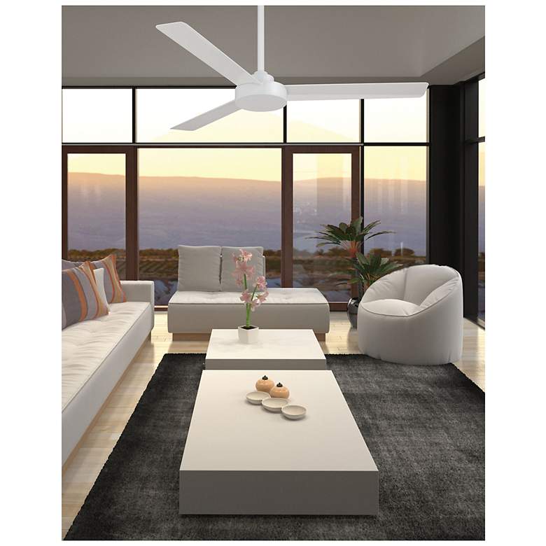 Image 6 52" Minka Aire Roto Flat White 3-Blade Ceiling Fan with Wall Control more views
