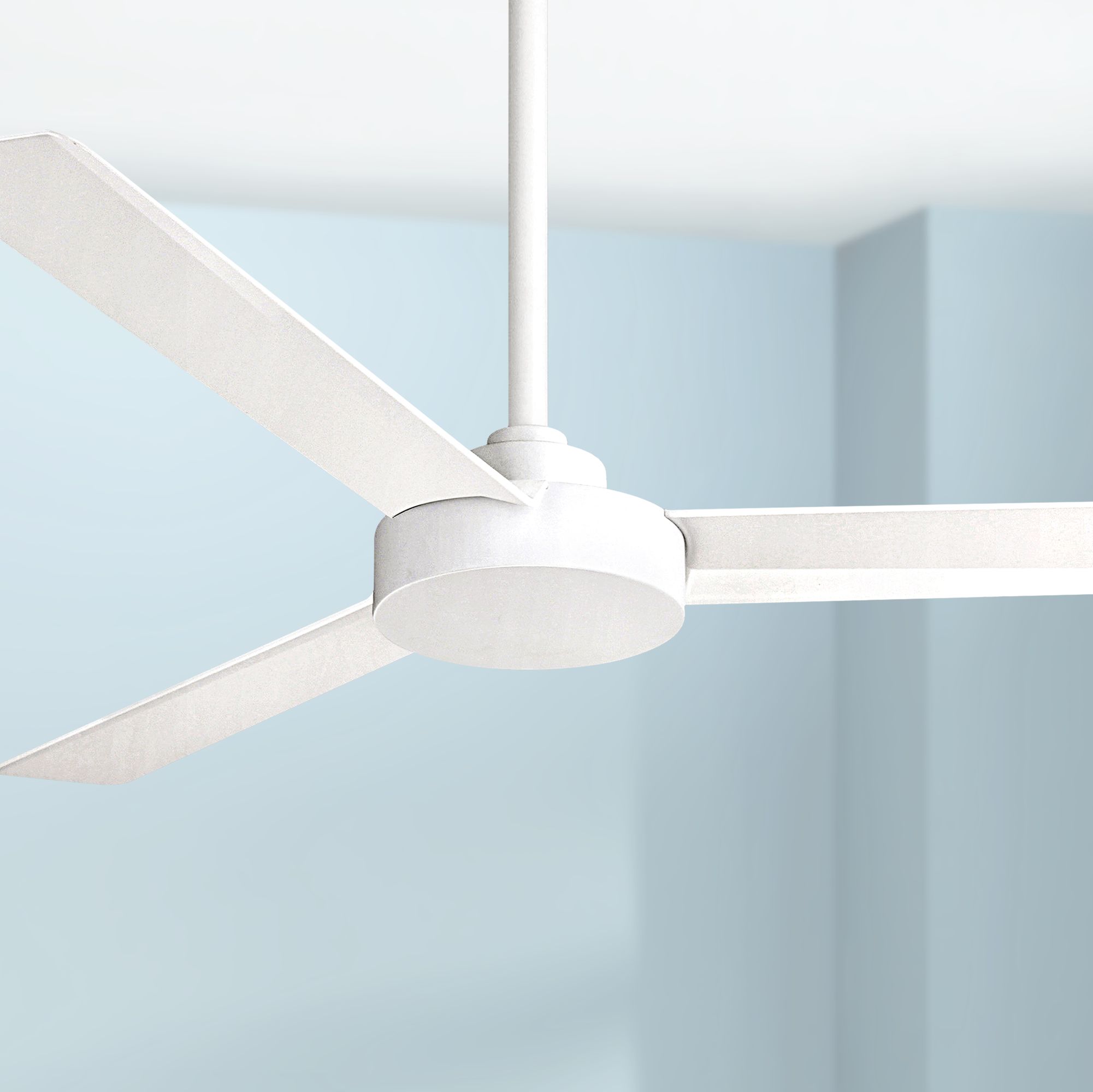 modern white ceiling fan no light