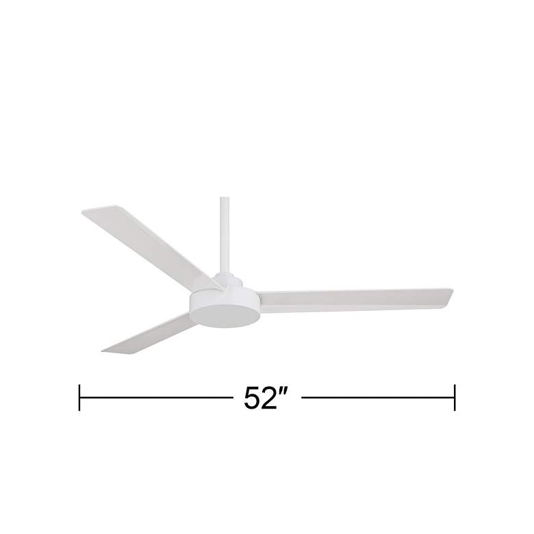 Image 5 52" Minka Aire Roto Flat White Ceiling Fan with Wall Control more views
