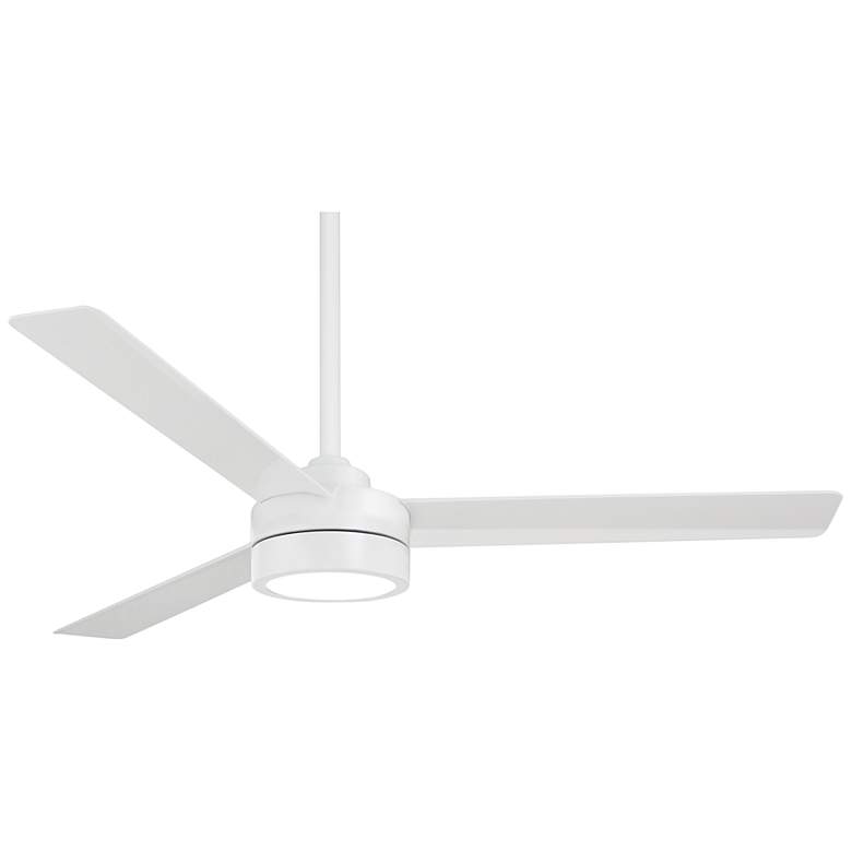 Image 1 52 inch Minka Aire Roto Flat White Indoor LED Ceiling Fan with Remote