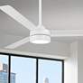 1_52" Minka Aire Roto Flat White Indoor LED Ceiling Fan with Remote