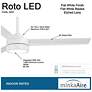 4_52" Minka Aire Roto Flat White Indoor LED Ceiling Fan with Remote more views