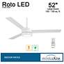 5_52" Minka Aire Roto Flat White Indoor LED Ceiling Fan with Remote more views