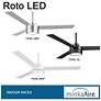 6_52" Minka Aire Roto Flat White Indoor LED Ceiling Fan with Remote more views