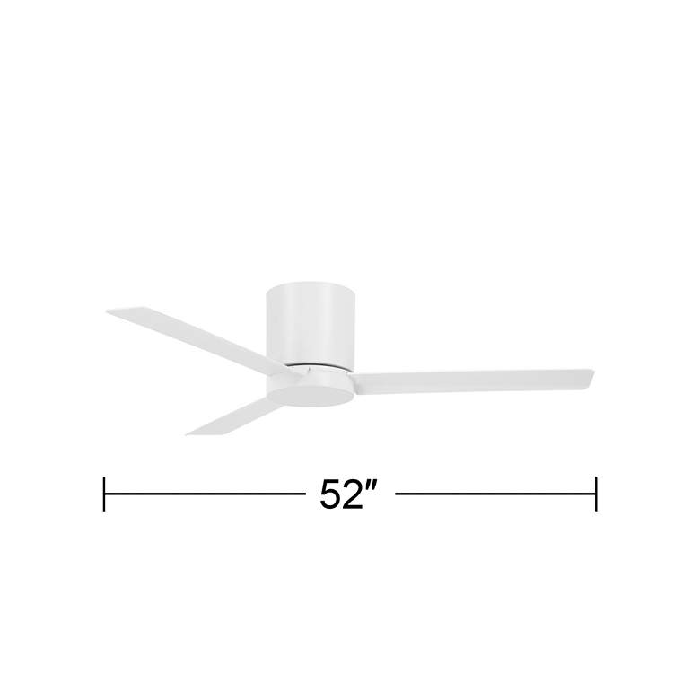 Image 3 52" Minka Aire Roto Flat White LED Hugger Ceiling Fan with Remote more views