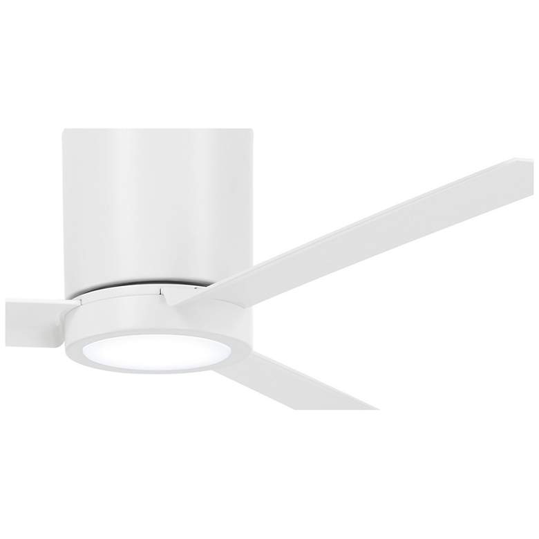 Image 5 52" Minka Aire Roto Flat White LED Hugger Ceiling Fan with Remote more views