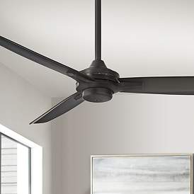 Image1 of 52" Minka Aire Rudolph Coal Black Ceiling Fan with Wall Control