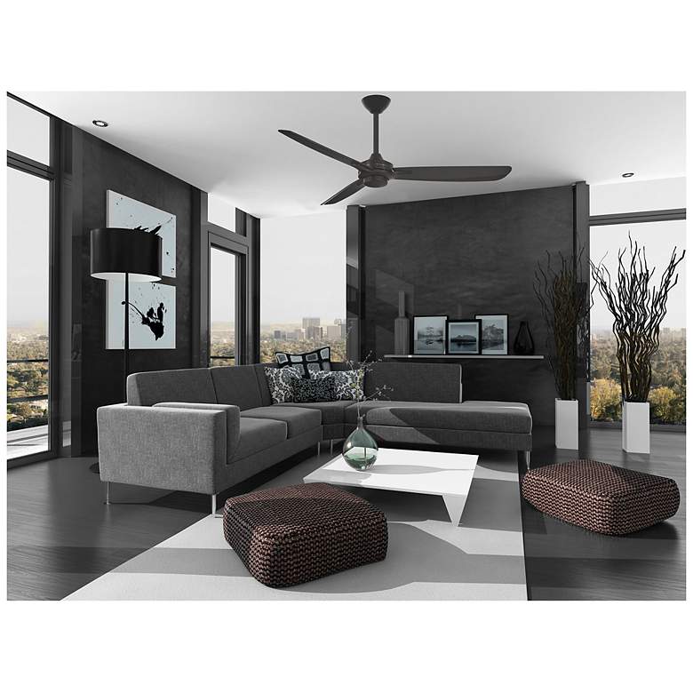 Image 5 52" Minka Aire Rudolph Coal Black Ceiling Fan with Wall Control more views