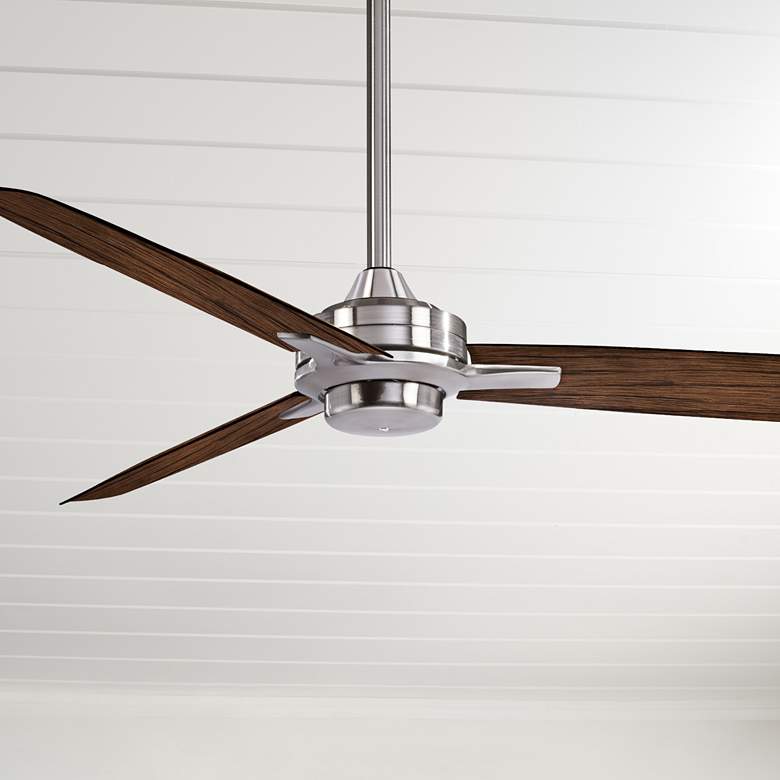 Image 1 52 inch Minka Aire Rudolph Nickel Maple Ceiling Fan with Wall Control