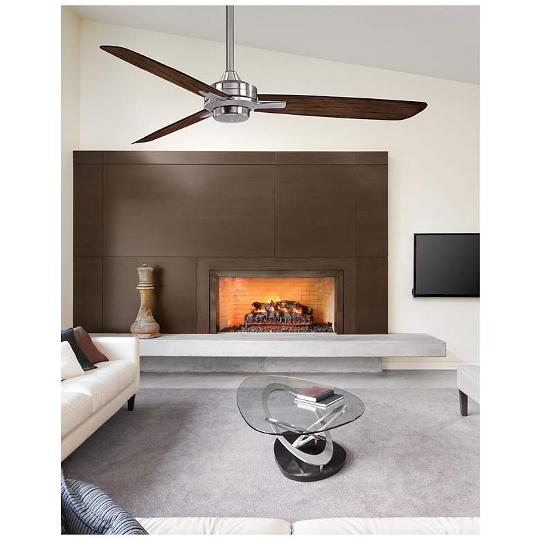 Image 5 52" Minka Aire Rudolph Nickel Maple Ceiling Fan with Wall Control more views