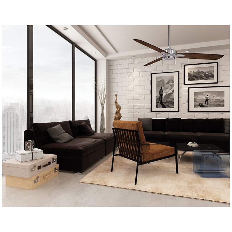 Image 7 52" Minka Aire Rudolph Nickel Maple Ceiling Fan with Wall Control more views
