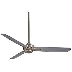 Image2 of 52" Minka Aire Rudolph Nickel Silver Ceiling Fan with Wall Control